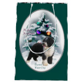 水犬スペインののクリスマス ミディアムペーパーバッグ (裏面)