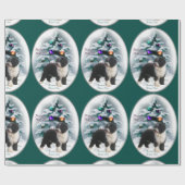 水犬スペインののクリスマス ラッピングペーパー (フラット)