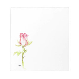 水独身の色ピンクレッドローズハンド色彩の鮮やか ノートパッド