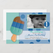 水玉とアイスポップ 招待状 (正面/裏面)