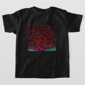 水玉のエボニー ツリー Tシャツ (レイダウン裏面)
