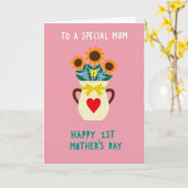 水玉の花のカード カード (黄色い花)