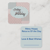 水玉の誕生日グリーティングカード ノートカード (正面/裏面)