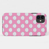 水玉キティ ピンクと白の猫の顔の模様 Case-Mate iPhoneケース (裏面(横))