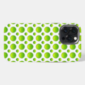 水玉グリーンエレメント iPhoneケース (裏面横)