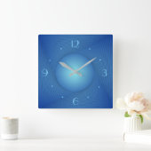 水玉明円中心>キッチンクロック スクエア壁時計 (ホーム)