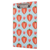 水玉模様およびハートが付いているハートのいちご クリップボード (左)