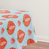 水玉模様およびハートが付いているハートのいちご テーブルクロス (インサイチュ)