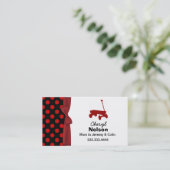 水玉模様およびワゴンお母さんカード コーリングカード (スタンド正面)