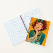 水玉模様お洒落で赤毛 ノートブック (内部)