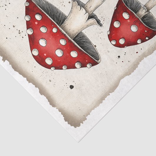 水玉模様お洒落フェアリーきのこAW7デクページ 薄葉紙 (詳細)