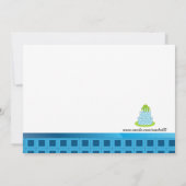 水玉模様お誕生日ケーキパーティの招待状 招待状 (裏面)