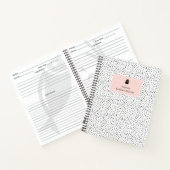 水玉模様かわいらし赤面ピンクベーキングカップケーキレシピ ノートブック (内部)