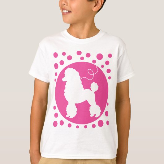水玉模様が付いているプードルのスカートのワイシャツ Tシャツ (正面)