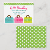 水玉模様が強力なビジネスまたはカー連絡ドを購入 名刺 (正面/裏面)