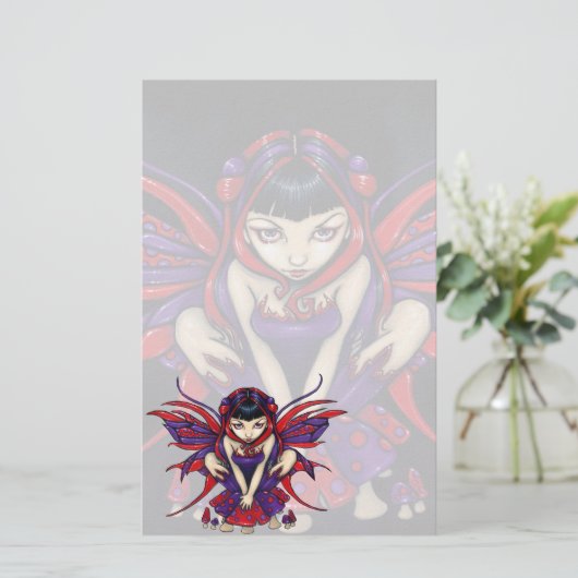 "水玉模様きのこ妖精"の文房具 便箋 (スタンド正面)