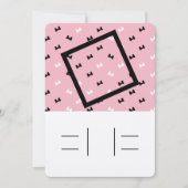 水玉模様でふかふかの弓の招待状に行が付いています 招待状 (正面)