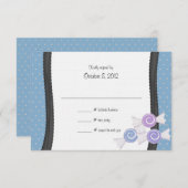 水玉模様とキャンディRSVP 出欠カード (正面/裏面)