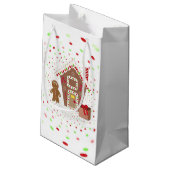 水玉模様とジンジャーブレッドハウス スモールペーパーバッグ (裏面アングル)