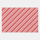 水玉模様とストライプクリスマス ラッピングペーパーシート (正面)