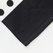 水玉模様とストライプ フリースブランケット (角)