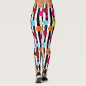 水玉模様とストライプ レギンス (裏面)