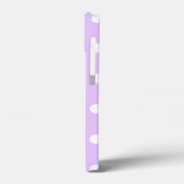 水玉模様とハート2 – ラベンダーかわいいガーリー Case-Mate iPhoneケース (裏面 / 左)