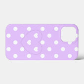 水玉模様とハート2 – ラベンダーかわいいガーリー Case-Mate iPhoneケース (裏面 (横))