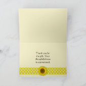 水玉模様とヒマワリサンキューカード サンキューカード (内部)