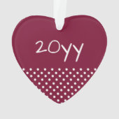 水玉模様とブルゴーニュの写真 オーナメント (裏面)