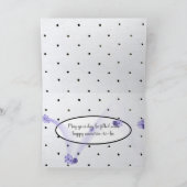 水玉模様とリボンの弓の誕生日 カード (内部)