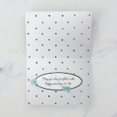 水玉模様とリボンの弓の誕生日 カード (内部)