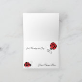 水玉模様と可愛いラディバグありがとう サンキューカード (内部)