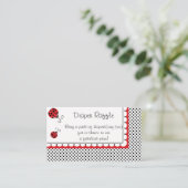 水玉模様と可愛いラディバグズオムツラッフル エンクロージャーカード (スタンド正面)