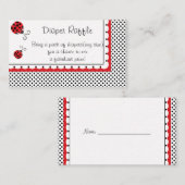 水玉模様と可愛いラディバグズオムツラッフル エンクロージャーカード (正面/裏面)