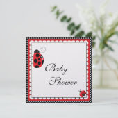 水玉模様と可愛いレディバグ 招待状 (スタンド正面)