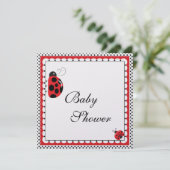 水玉模様と可愛いレディバグ 招待状 (スタンド正面)