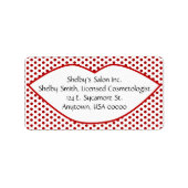 水玉模様と唇の住所 シール (正面)