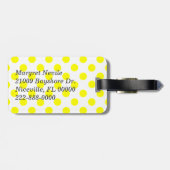 水玉模様とMonogramラゲージタグ ラゲッジタグ (裏面横)