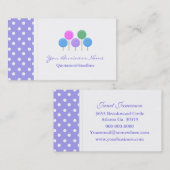 水玉模様によって整えられるキャンデーの名刺 名刺 (正面/裏面)