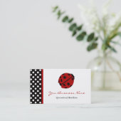 水玉模様によって整えられるBug女性名刺 名刺 (スタンド正面)