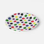 水玉模様のおもしろい ペーパープレート (アングル)
