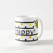 水玉模様のまわりに コーヒーマグカップ (正面右)