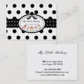水玉模様のカップケーキ 名刺 (正面/裏面)