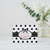 水玉模様のカップケーキ 名刺 (スタンド正面)