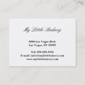 水玉模様のカップケーキ 名刺 (裏面)