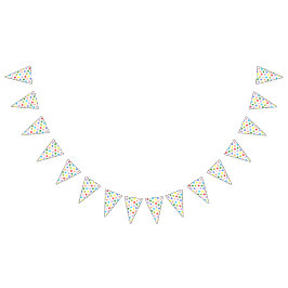 水玉模様のカラフル バンティングフラッグ