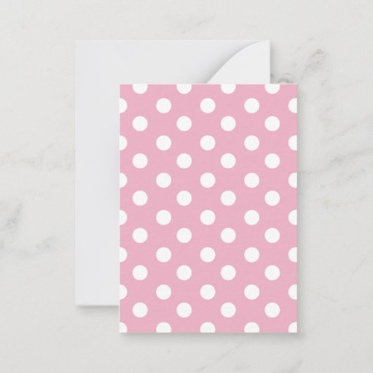 水玉模様のキティキャットバレンタインズクラスルームカード ノートカード (裏面)