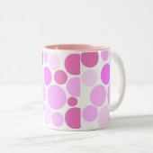 水玉模様のコレクションでかわいらしい ツートーンマグカップ (正面右)