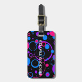 水玉模様のコレクションでかわいらしい ラゲッジタグ (正面縦)